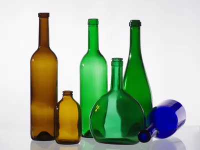 Glasflaschen/Buntglas