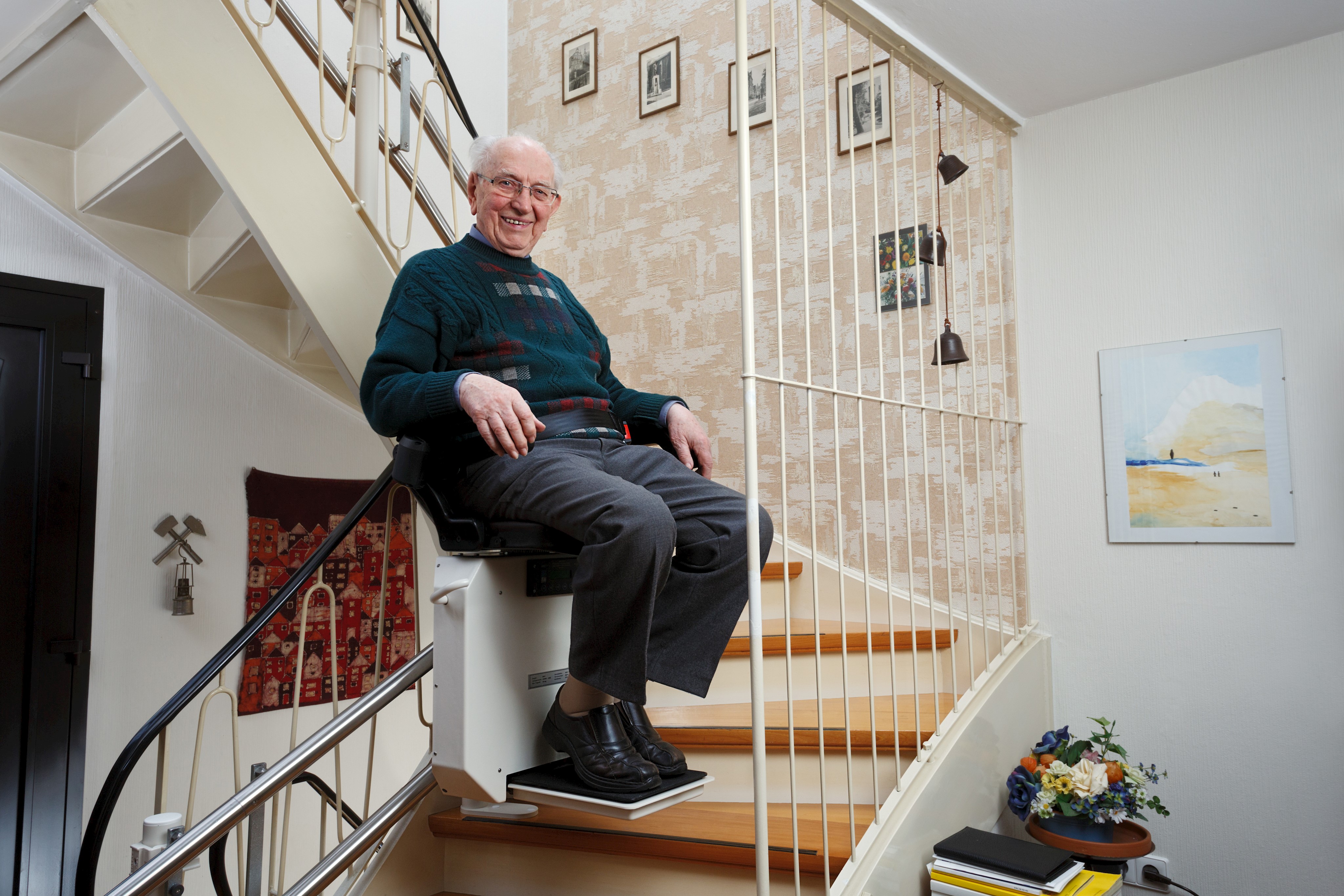 grandfather using the stairlift ©Ingo Bartussek - AdobeStock_62595236.jpeg